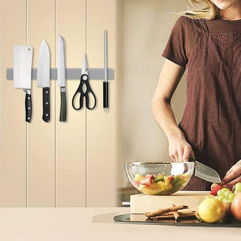 Soportador de cuchillo magnético de acero inoxidable 304 para protección contra la corrosión de la pared