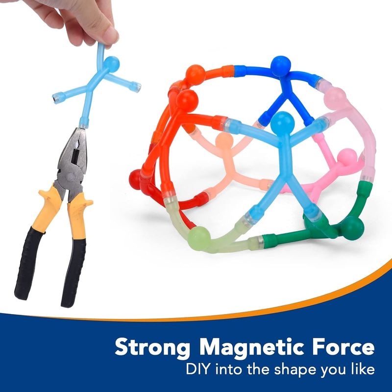 10PCS Magnetos de refrigerador humanoides Juguetes magnéticos de colores para niños y decoración