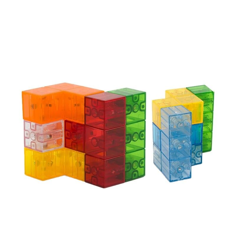 Cubo de Rubik magnético 3D Cubo de rompecabezas magnéticos Conjunto de 7 formas múltiples para niños