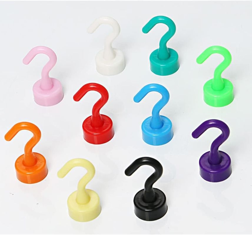 Colourful Decorativo ganchos magnéticos ganchos de garaje magnéticos ISO FDA certificado