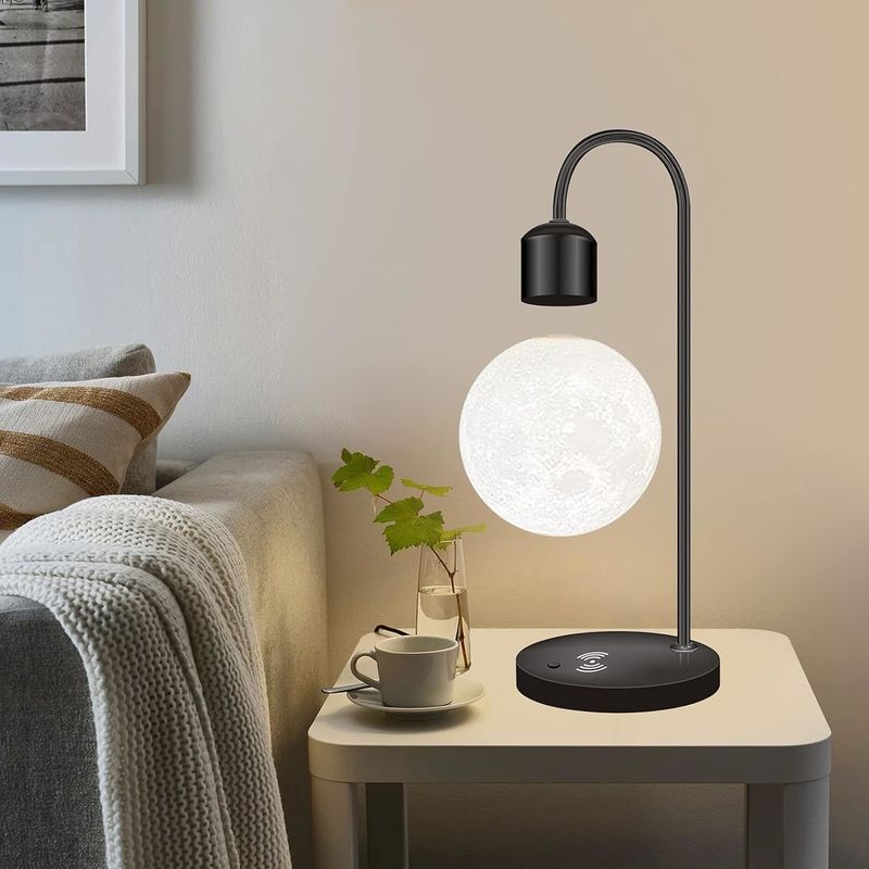 Lámpara lunar levitante magnética de gravedad cero Juguetes flotantes de escritorio para decoración Regalos