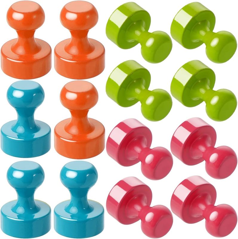 16pcs de pulgares magnéticos multicolores Magnetos de refrigerador de metal para la cocina de la clase Oficina
