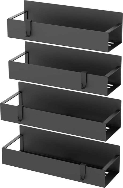 Estante de almacenamiento magnético resistente a la oxidación Estante magnético de especias para refrigerador y horno