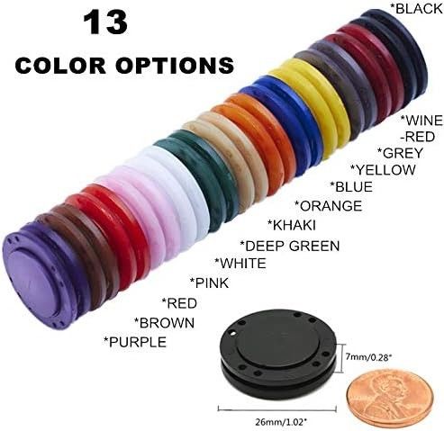 Botones de abrigo magnético multicolor Invisible Oculto Cintas de costura para cortinas de nylon lavable