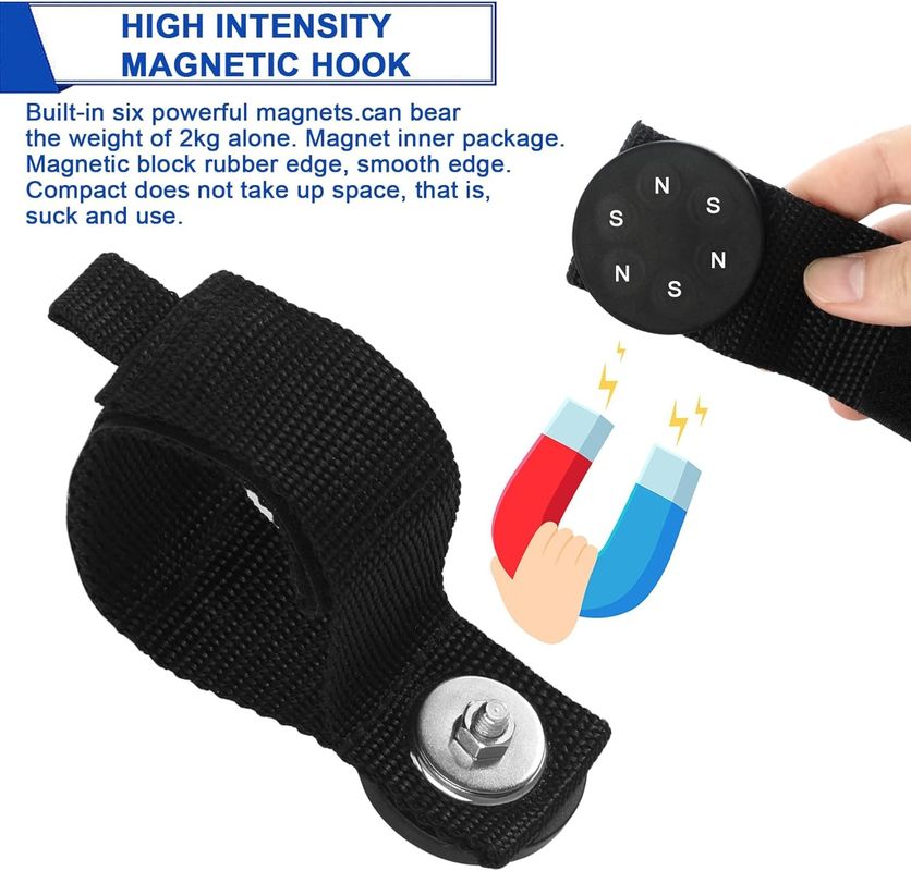 Cinturón colgante magnético ergonómico con soporte de cable de extensión para tubos de cables