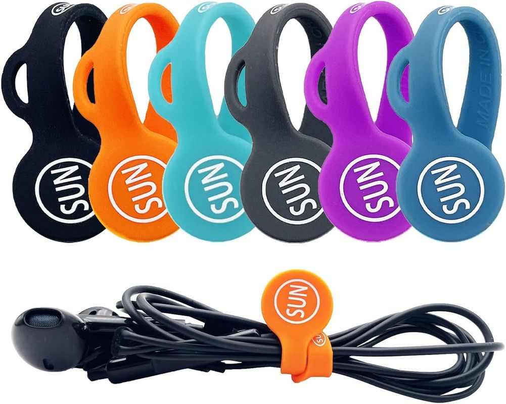 6PCS organizador de cordón magnético color soporte de cable de auriculares para la escuela de oficina en el hogar