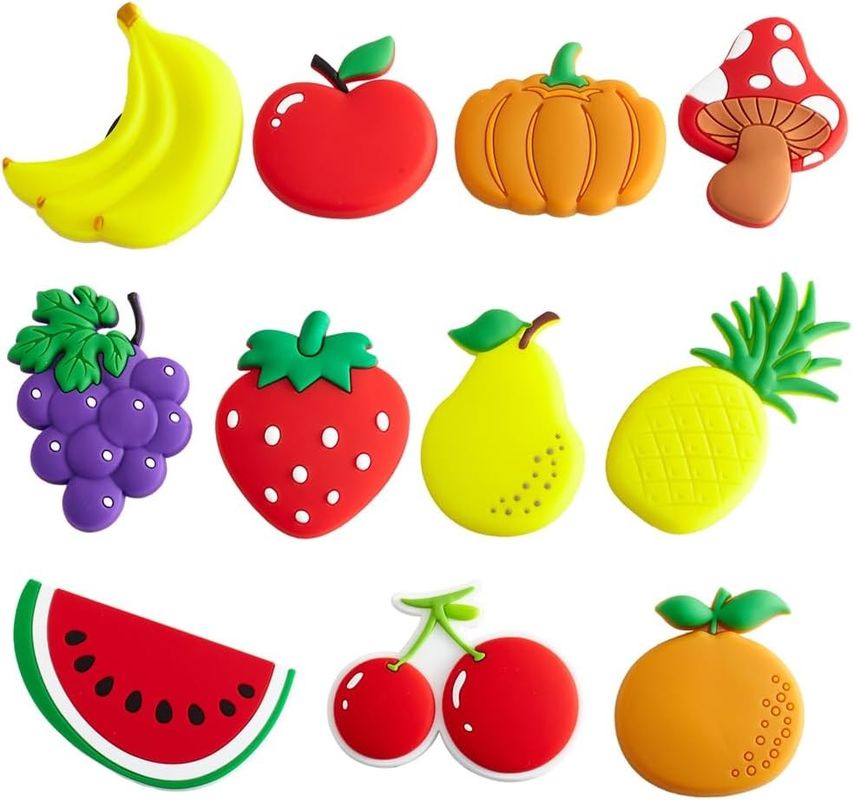 Magnetos decorativos impermeables de PVC pegatinas magnéticas para refrigeradores con diseño de frutas lindas