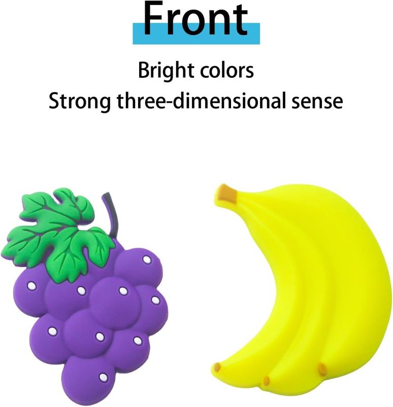 Magnetos decorativos impermeables de PVC pegatinas magnéticas para refrigeradores con diseño de frutas lindas
