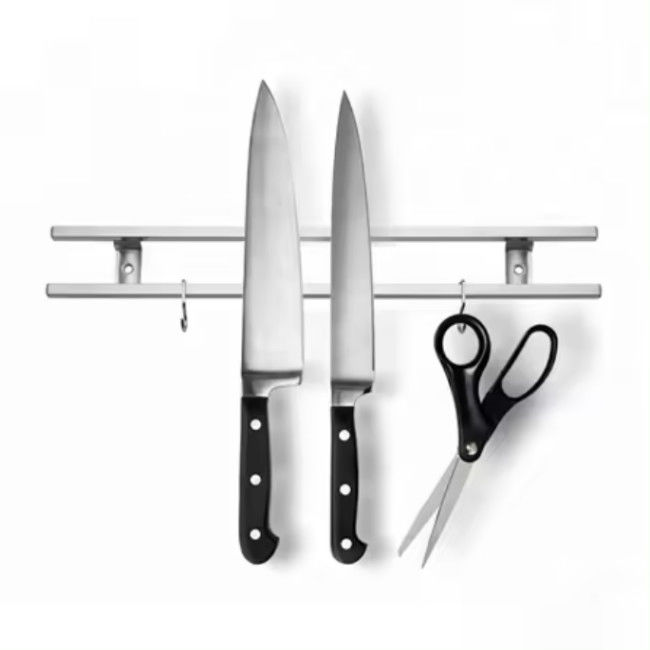 18 pulgadas tubos cuadrados de acero inoxidable de cuchillo magnético para la pared con gancho