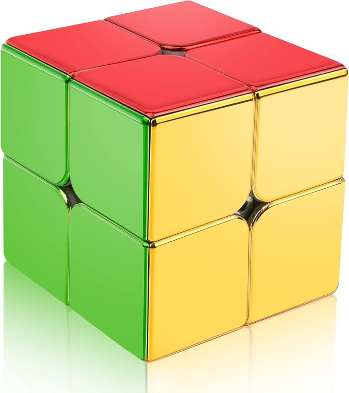 ABS plástico mini magnético Rubik's Cube espejo reflectante 2x2 velocidad cubo magnético