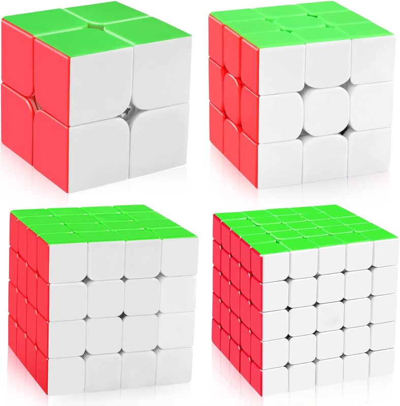 Conjunto de cubo de Rubik magnético multicolor con 2x2 3x3 4x4 5x5 Serie para la colección presente