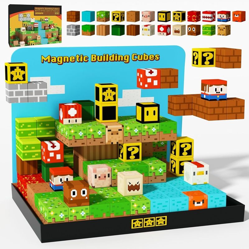Bloques de construcción magnéticos multicolores Bloques magnéticos mágicos juego de construcción STEM