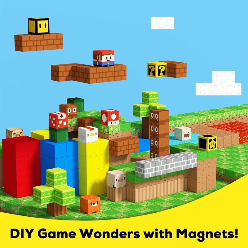 Bloques de construcción magnéticos multicolores Bloques magnéticos mágicos juego de construcción STEM