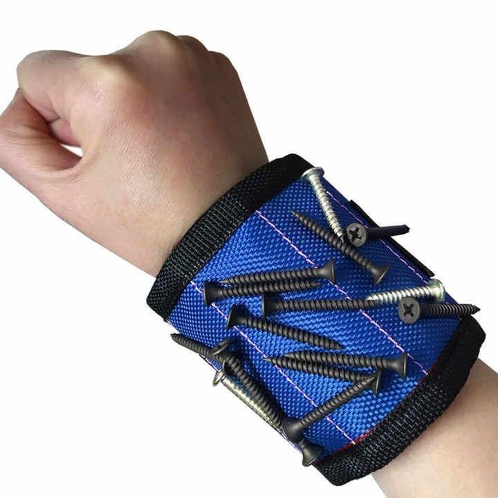 Pulsera magnética ajustable con imanes fuertes para absorber tornillos y brocas