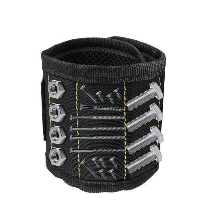 Pulsera magnética ajustable con imanes fuertes para absorber tornillos y brocas