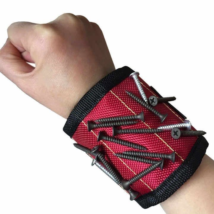 Pulsera magnética ajustable con imanes fuertes para absorber tornillos y brocas
