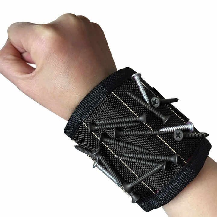 Pulsera magnética ajustable con imanes fuertes para absorber tornillos y brocas