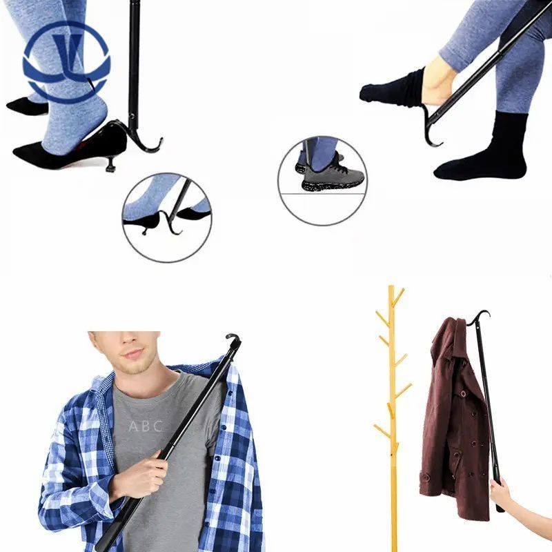 Cuerno de zapatos magnético extensible de mango largo Cuerno de zapatos plegable telescópico para personas mayores Hombres Mujeres y niños para botas y zapatos