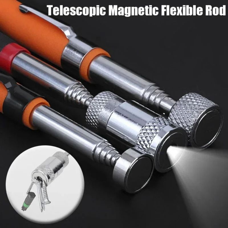 Telescópico portátil Magnético Flexible Recoger herramienta Ajustable extender bastón bastón Poderosa pluma magnética