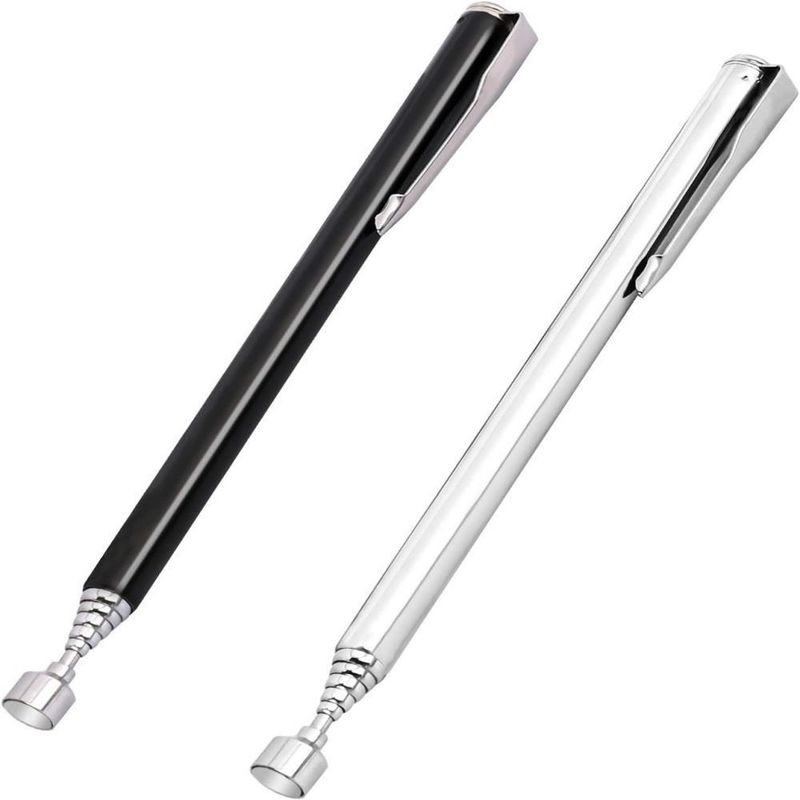 herramienta de recogida magnética tipo pluma extensible bastón de acero inoxidable