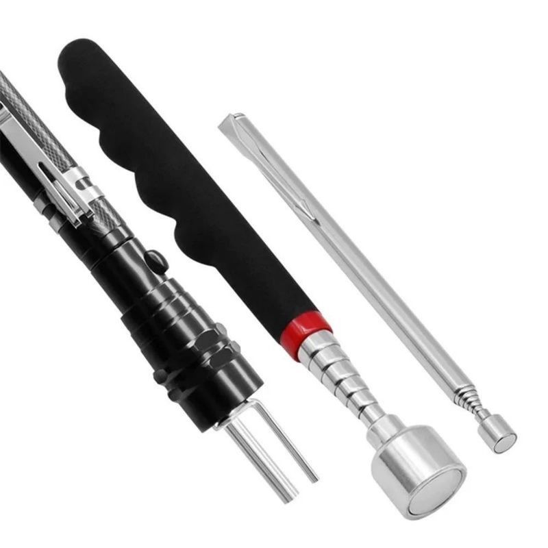 herramienta de recogida magnética tipo pluma extensible bastón de acero inoxidable