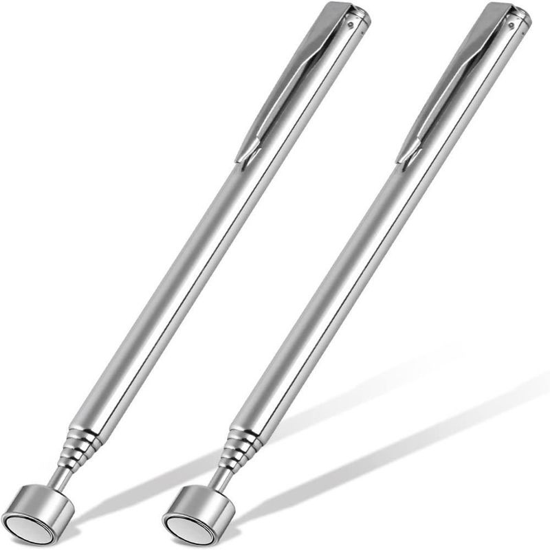 herramienta de recogida magnética tipo pluma extensible bastón de acero inoxidable