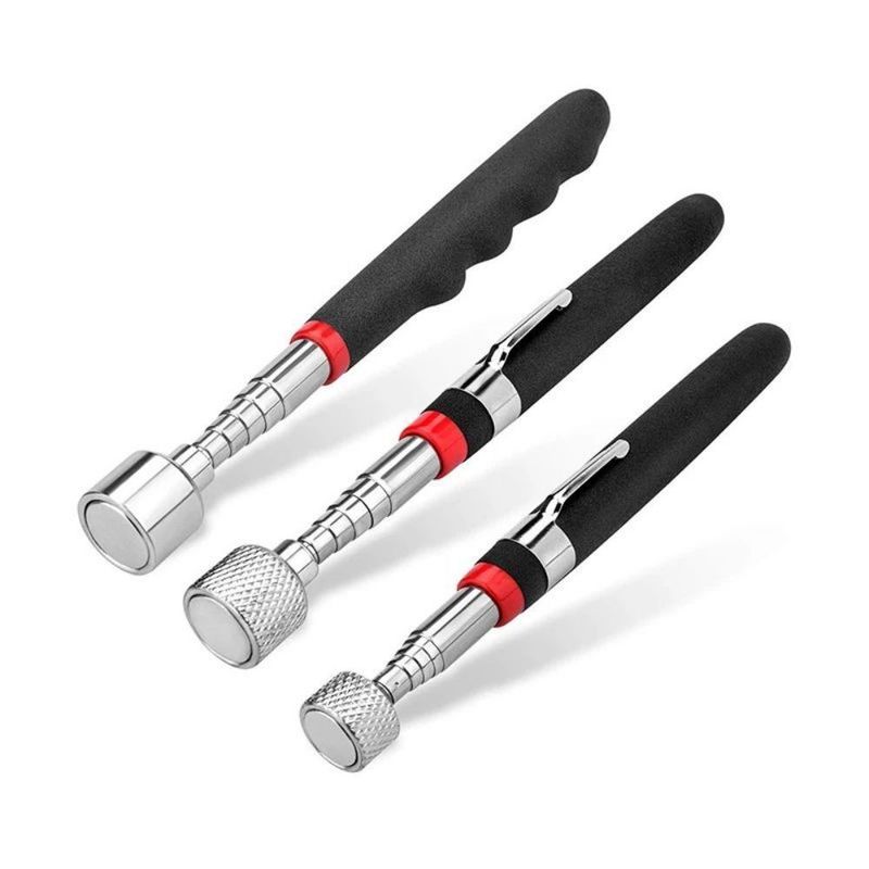 JIS estándar herramienta de recogida telescópica magnética con luz LED ajustable para recoger tornillos tuercas perno