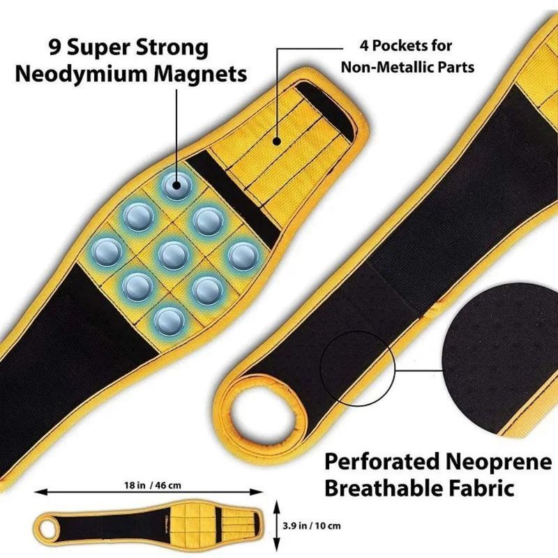 Pulsera magnética con bolsa de herramientas portátil con imán para almacenar herramientas