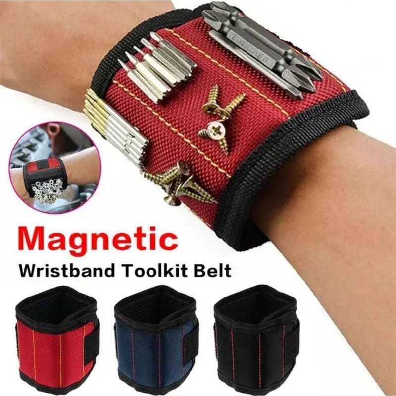 Cinturón de muñeca ajustable de electricista Muñeca magnética fuerte Bolsa de herramientas portátil con tornillos personalizados Tamaño del paquete 5.00cm * 4.00cm * 3.00cm