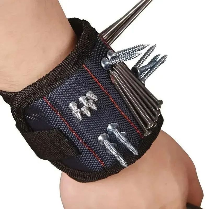 Cinturón de muñeca ajustable de electricista Muñeca magnética fuerte Bolsa de herramientas portátil con tornillos personalizados Tamaño del paquete 5.00cm * 4.00cm * 3.00cm