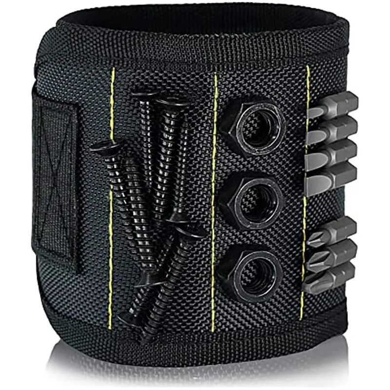 Magnetos fuertes Muñeca para sujetar tornillos clavos de perforación trozos de muñeca portador de herramientas cinturones