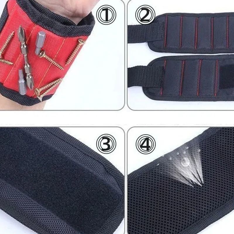 Pulsera magnética ecológica con imanes fuertes y herramienta de recogida telescópica para sujetar tornillos en proyectos de madera