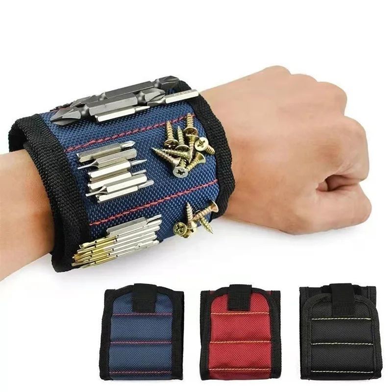Pulsera magnética ecológica con imanes fuertes y herramienta de recogida telescópica para sujetar tornillos en proyectos de madera