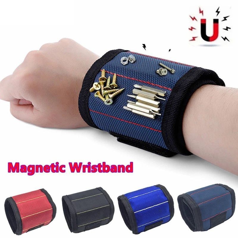 Kit de herramientas de pulsera magnética portátil Pulsera de herramientas de pulsera magnética fuerte con herramienta de recogida telescópica Herramientas de carpintería Accesorios de reparación