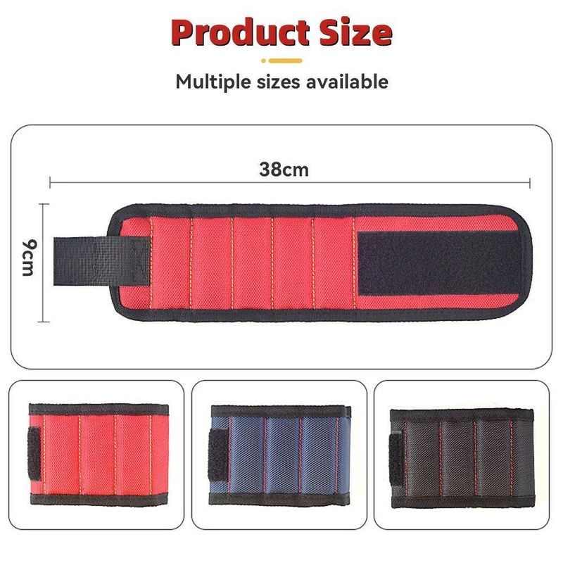 Kit de herramientas de pulsera magnética portátil Pulsera de herramientas de pulsera magnética fuerte con herramienta de recogida telescópica Herramientas de carpintería Accesorios de reparación