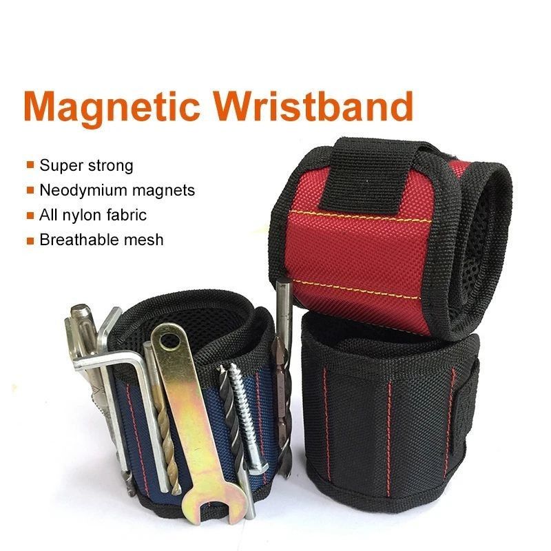 Bolso de herramientas portátil y pulsera magnética personalizada con imanes fuertes para electricistas