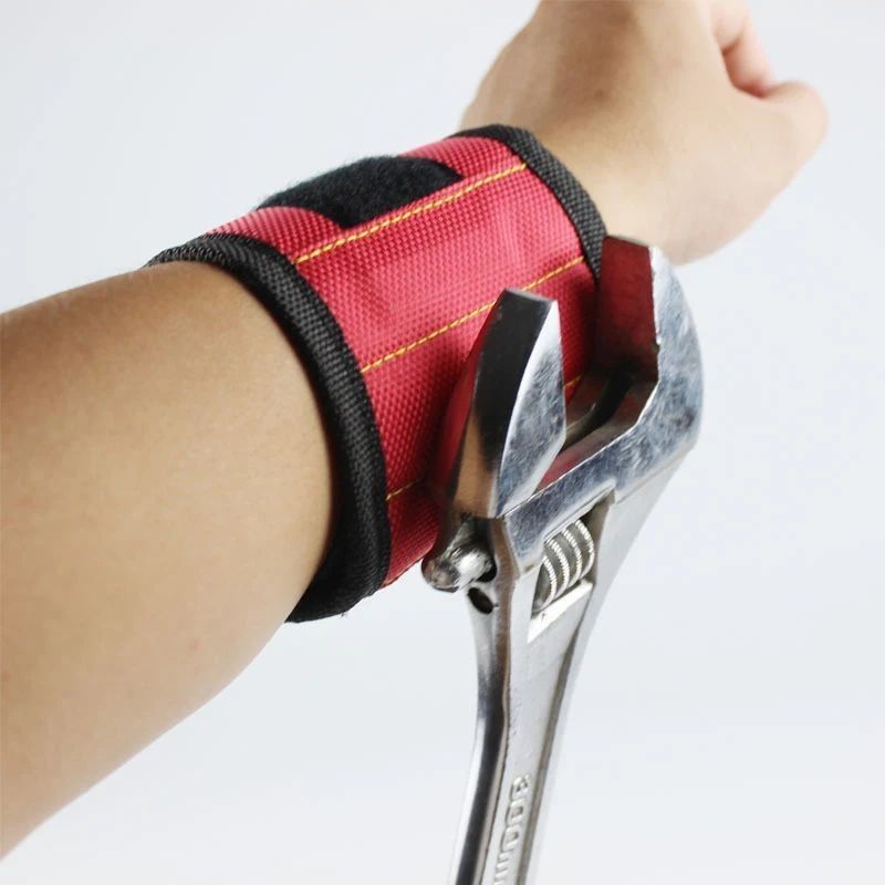 Bolso de herramientas portátil y pulsera magnética personalizada con imanes fuertes para electricistas