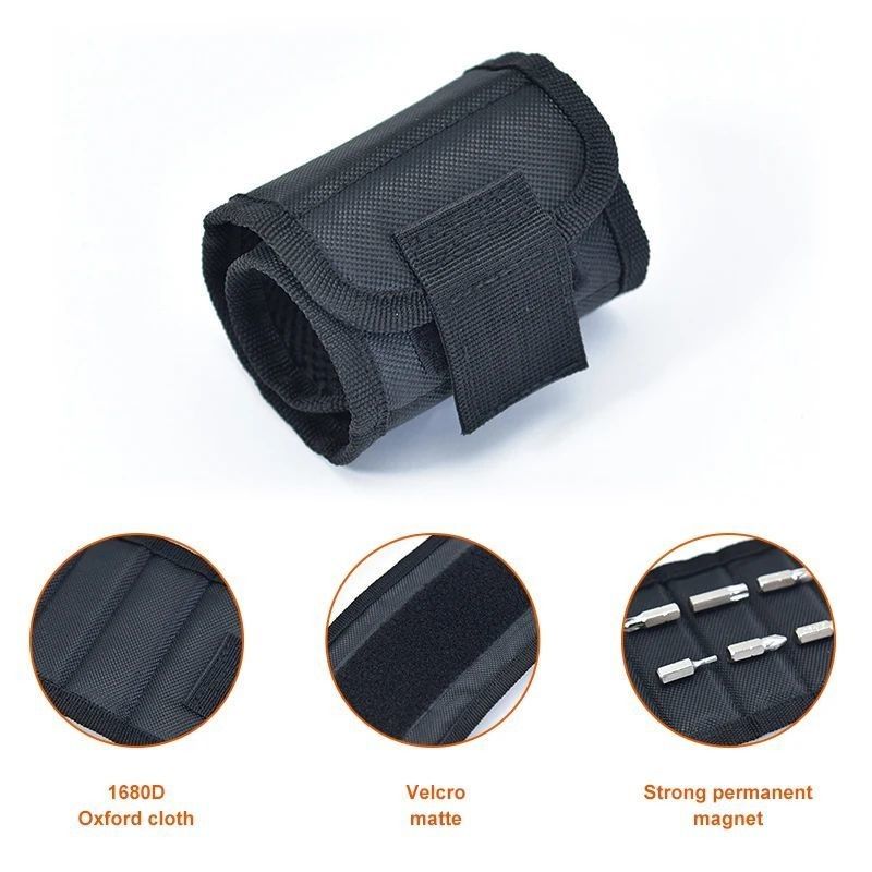 Bolso de herramientas portátil y pulsera magnética personalizada con imanes fuertes para electricistas