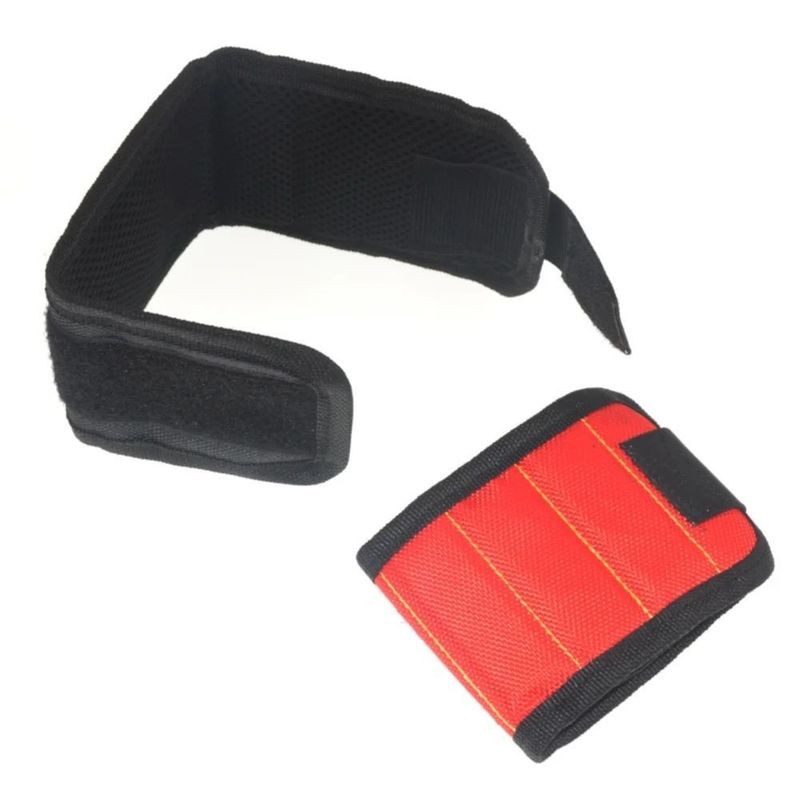 Bolsa de herramientas de pulsera magnética fuerte de tela de Oxford cinturón de muñeca portátil tornillos herramienta de uñas