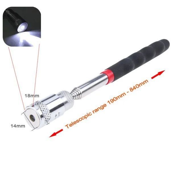 Cálculo magnético telescópico portátil Capacidad de herramienta útil para recoger Nut Bolt Extendible Pickup Rod Stick