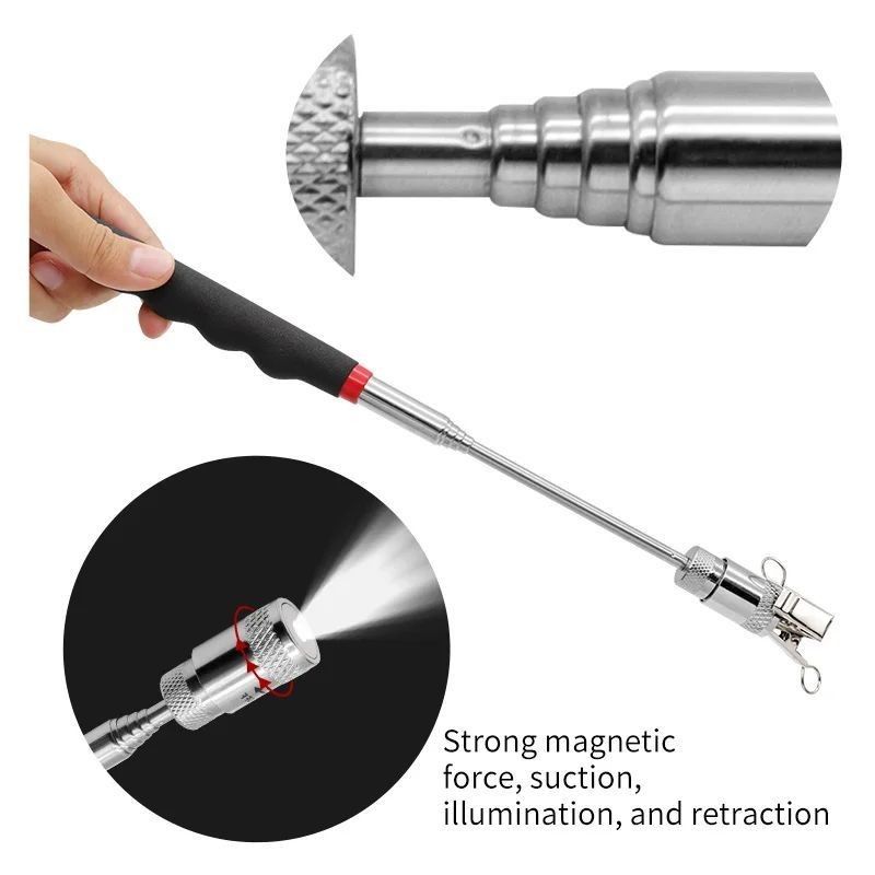 Magneto telescópico Mini portátil de trabajo pesado Magnético de recogida de nuez de mano para el hogar