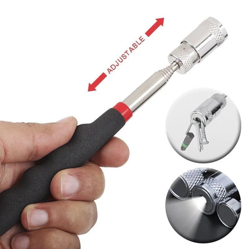 Herramienta de recogida magnética fuerte Telescópico Ajustable herramienta de recogida magnética agarre extendible Magnet Stick Recogida