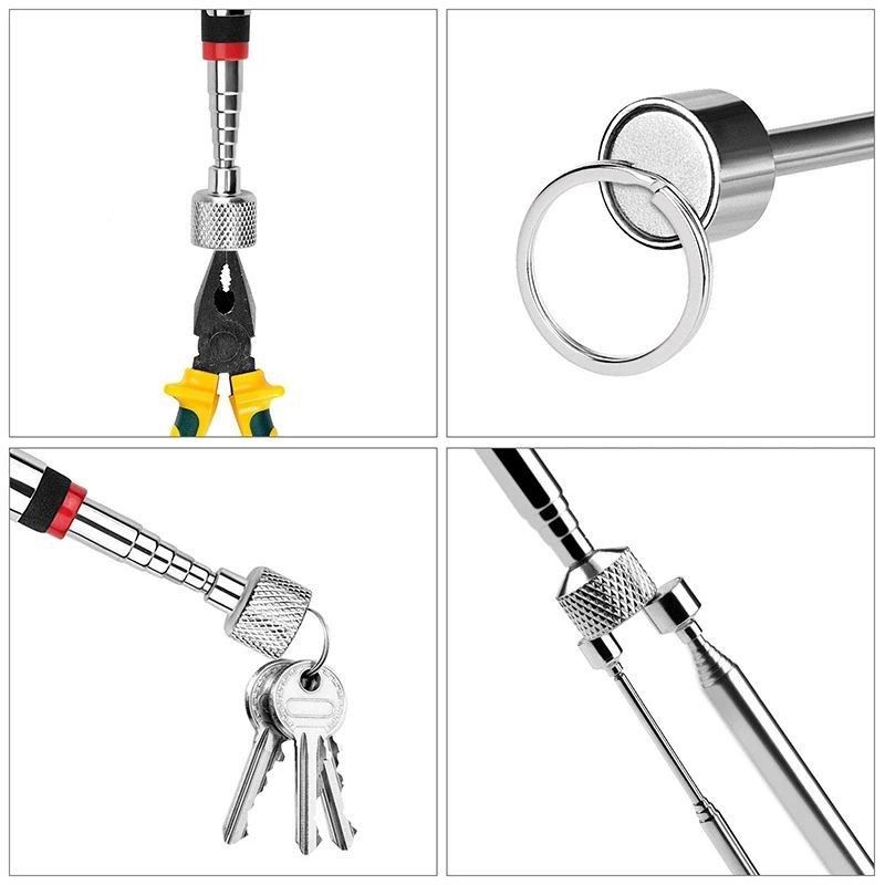 Herramienta de recogida magnética fuerte Telescópico Ajustable herramienta de recogida magnética agarre extendible Magnet Stick Recogida