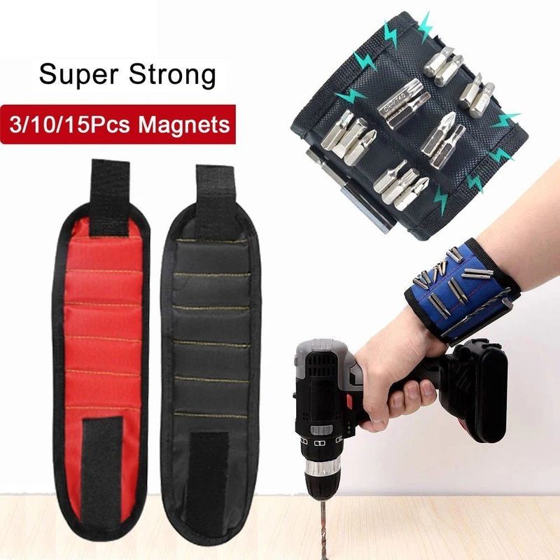 Kit de herramientas de pulsera magnética portátil de pulsera fuerte de herramientas de pulsera magnética de la correa de la herramienta de recogida telescópica