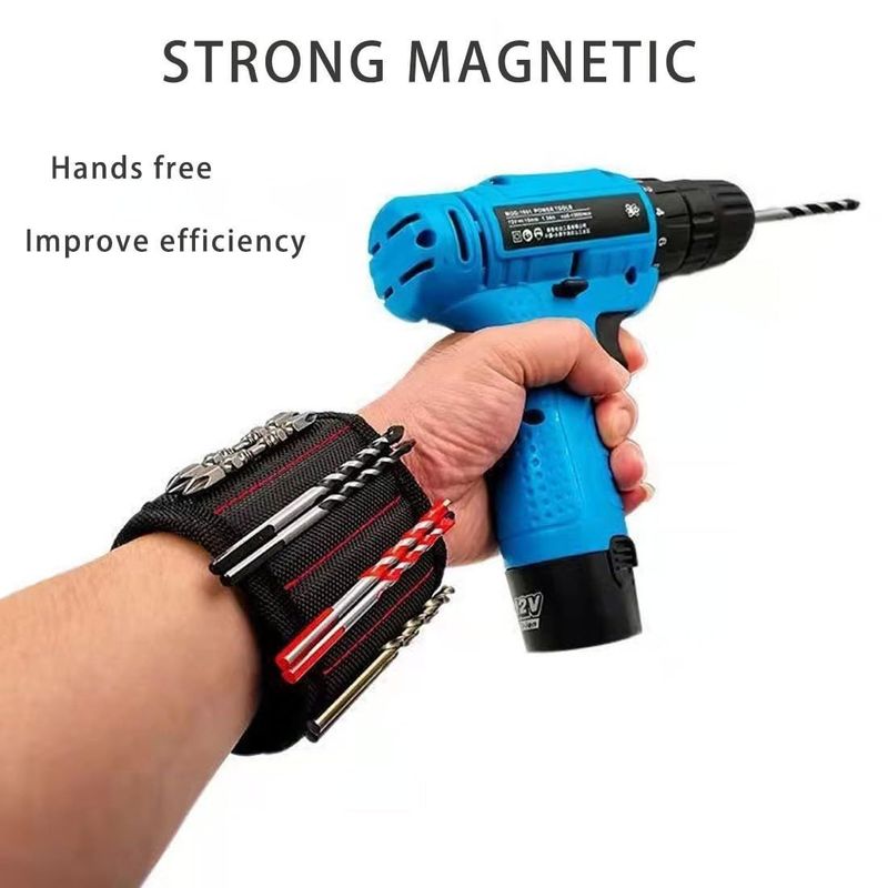 Pulsera magnética para sujetar tornillos, soporte de cinturón de herramientas, aparatos fríos para guardar cosas