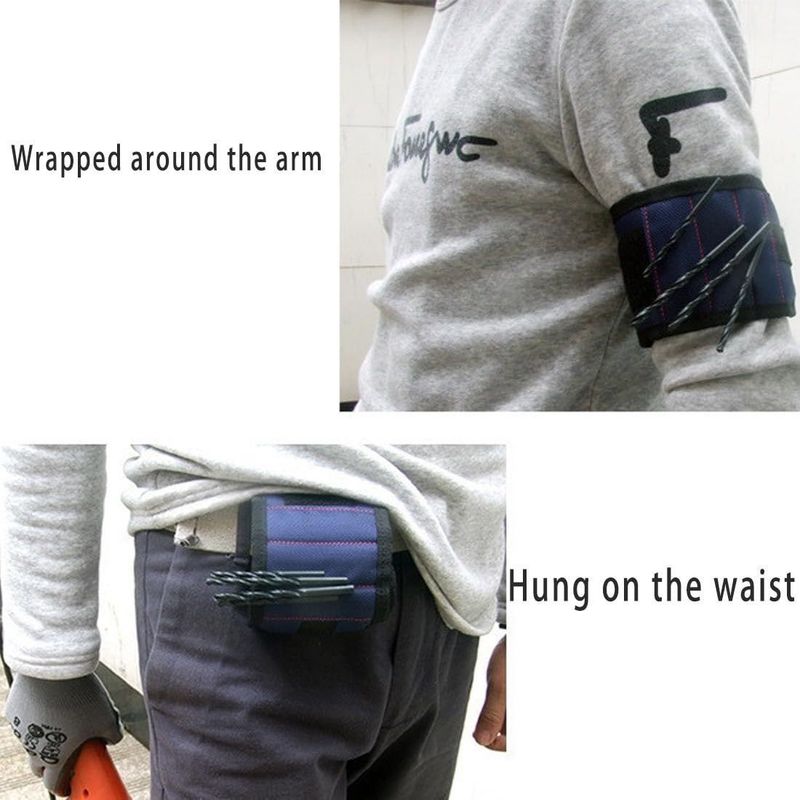 Pulsera magnética para sujetar tornillos, soporte de cinturón de herramientas, aparatos fríos para guardar cosas