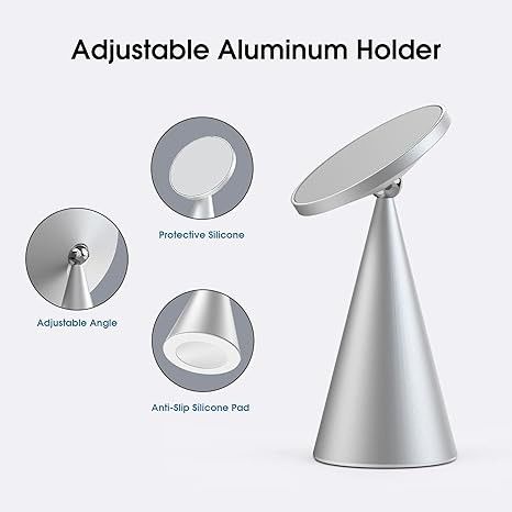 Soporte de teléfono magnético Compatible con iPhone 13 y iPhone 12, Mini, Pro y Pro Max, soporte de aluminio ajustable