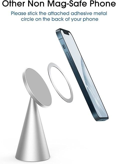 Soporte de teléfono magnético Compatible con iPhone 13 y iPhone 12, Mini, Pro y Pro Max, soporte de aluminio ajustable
