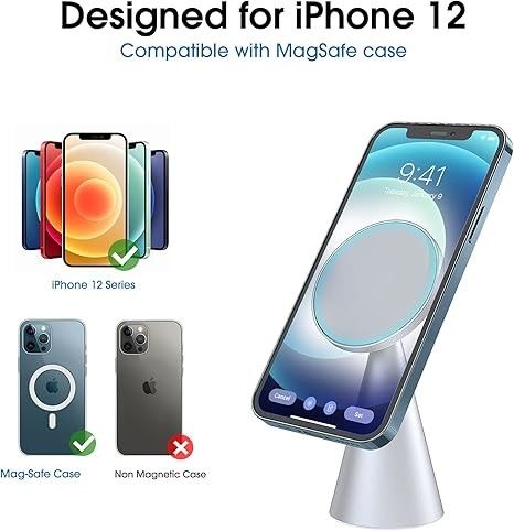 Soporte de teléfono magnético Compatible con iPhone 13 y iPhone 12, Mini, Pro y Pro Max, soporte de aluminio ajustable