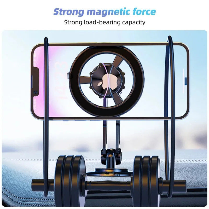 360° Gira fuerte cargador de teléfono magnético para automóviles para Magsafe Telefono plegable soporte de aire de ventilación de imán de montaje de apoyo GPS para el teléfono 14 13